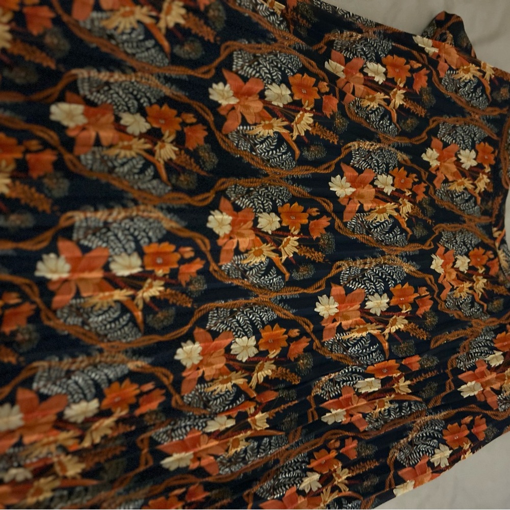 Farm Rio x Anthropologie Maxi Skirt Navy Floral New with Tags